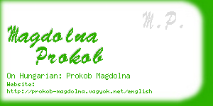 magdolna prokob business card